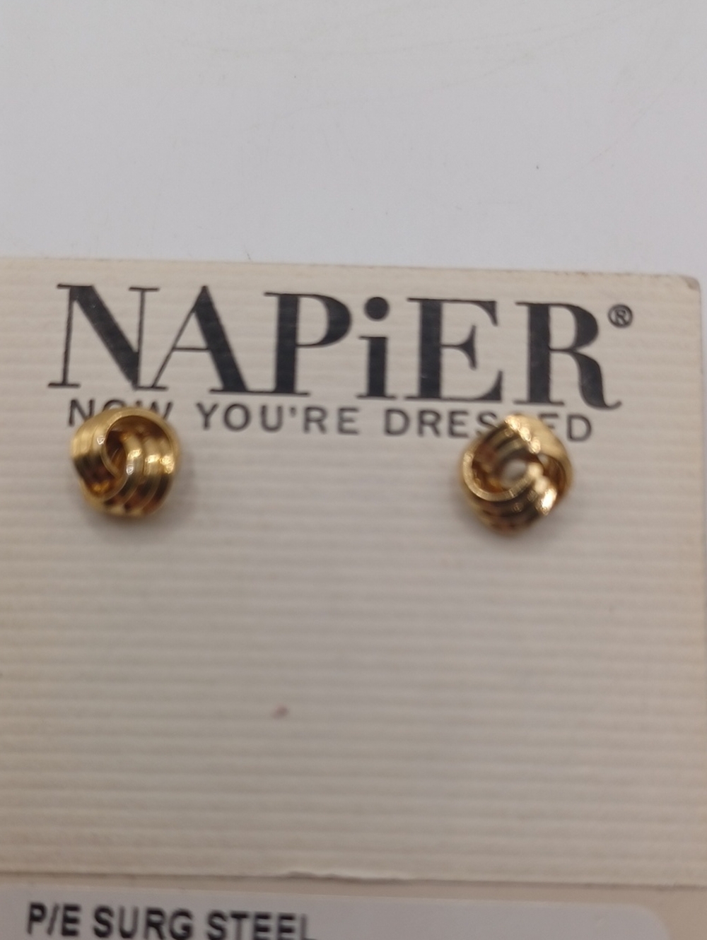 Napier Small Knot Stud Earrings - Picture 4 of 4